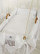 Moses Basket Hanging Crib - Grey Dots