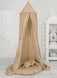 Hanging canopy + nest with flounce + pillows beige set