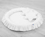 Hanging canopy + nest with flounce + pillows white set