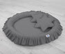 Hanging canopy + nest with flounce + pillows anthracite set