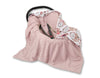 Big Double-Sided Car Seat Blanket for Babies – Flower Dream Catchers/Pastel Pink