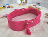 Moses Basket BOHO Cotton – Doll Carrier – Fuchsia
