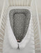 Baby Nest Double-Sided Premium Cocoon for Infants BOBONO – Mini Stars White/White