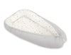 Baby Nest Double-Sided Premium Cocoon for Infants BOBONO – Mini Gray Stars/Grey