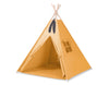 Tipi tent voor kinderen speelmat decoratieve veren honinggeel set