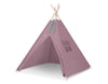 Tipi tent voor kinderen decoratieve veren pastel violet set