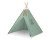 Tipi tent voor kinderen decoratieve veren pastelgroen set