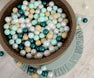 Plastic balls for the dry pool 50pcs pearl green set