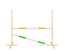 Jumping Obstacle for Hobby Horse 160 cm, H-120 cm, with Two Bars – Yellow and Green
