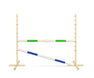 Jumping Obstacle for Hobby Horse 160 cm, H-120 cm, with Two Bars – Green and Blue