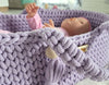 Moses Basket BOHO Cotton – Doll Carrier – Purple