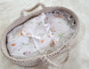 Moses Basket BOHO Cotton – Doll Carrier – Light Beige