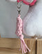 Hobby Horse Tether Made of Double-Twine Cord Pink
