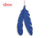 Decoratieve viltveren 2 stuks blauw