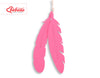 Decoratieve vilten veren 2 stuks roze