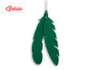 Decoratieve viltveren 2 stuks groen