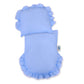 WickerDollPushchairWhiteWithBlueBeddingAndSoftPadding