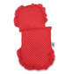 WickerDoll Kinderwagen Wit Met Rood Beddengoed En Zachte Vulling