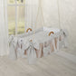 Moses Basket Hanging Crib - Mini Rosettes Grey