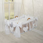 Moses Basket Hanging Crib - Blue Dots