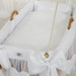 Moses Basket Hanging Crib - Blue Dots