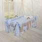 Moses Basket Hanging Crib - Light Blue Dots