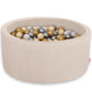 Ball Pit with 200 Beige Minky Balls (H-40 cm)