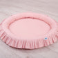 Hanging canopy + nest with flounce pastel pink set
