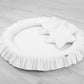 Hanging canopy + nest with flounce + pillows white set