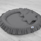 Hanging canopy + nest with flounce + pillows anthracite set