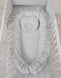 Baby Nest Premium Cocoon for Infants with a Ruffle MY SWEET BABY – Grey