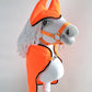 Set for Hobby Horse A3: Fleece Blanket + Earmuffs – Neon Orange