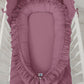 Baby Nest Premium Cocoon for Infants with a Ruffle MY SWEET BABY – Pastel Violet
