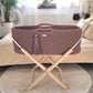 Mauve BOHO Handmade Moses Basket with Stand - Stylish & Practical Newborn Sleep Solution