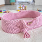 Moses Basket BOHO Cotton – Doll Carrier – Pink