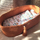 Moses Basket BOHO Handmade Cotton with Mattress – Terracotta