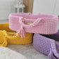 Moses Basket BOHO Cotton – Doll Carrier – Pink
