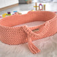 Moses Basket BOHO Cotton – Doll Carrier – Peach