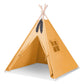 Tipi tent voor kinderen decoratieve veren honinggeel set