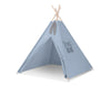 Tipi tent voor kinderen decoratieve veren pastelblauw set