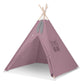 Tipi tent voor kinderen decoratieve veren pastel violet set