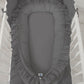 Baby Nest Premium Cocoon for Infants with a Ruffle MY SWEET BABY – Anthracite