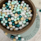 Plastic balls for the dry pool 50pcs pearl green set
