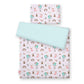 Baby Cotton Bedding Set 2-Pcs 120x90 cm – Foxes Beige/Mint