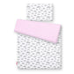 Baby Cotton Bedding Set 2-Pcs 120x90 cm – Clouds Gray/Pink