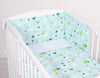 Baby Cotton Bedding Set 2-Pcs 120x90 cm – Lama Mint/White
