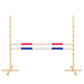 Jumping Obstacle for Hobby Horse 160 cm, H-120 cm, with Two Bars – Pink and Blue