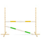 Jumping Obstacle for Hobby Horse 160 cm, H-120 cm, with Two Bars – Yellow and Green
