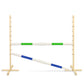 Jumping Obstacle for Hobby Horse 160 cm, H-120 cm, with Two Bars – Green and Blue