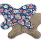 Double-Sided Anti-Shock Cushion BUTTERFLY – Fox Family on Blue/Brown